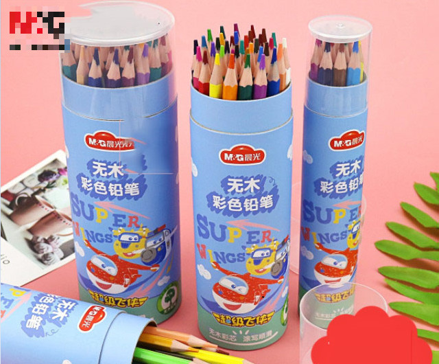 Bộ bút chì chuốt màu M&amp;G 12 màu, hộp có hình máy bay Swing JWP34347