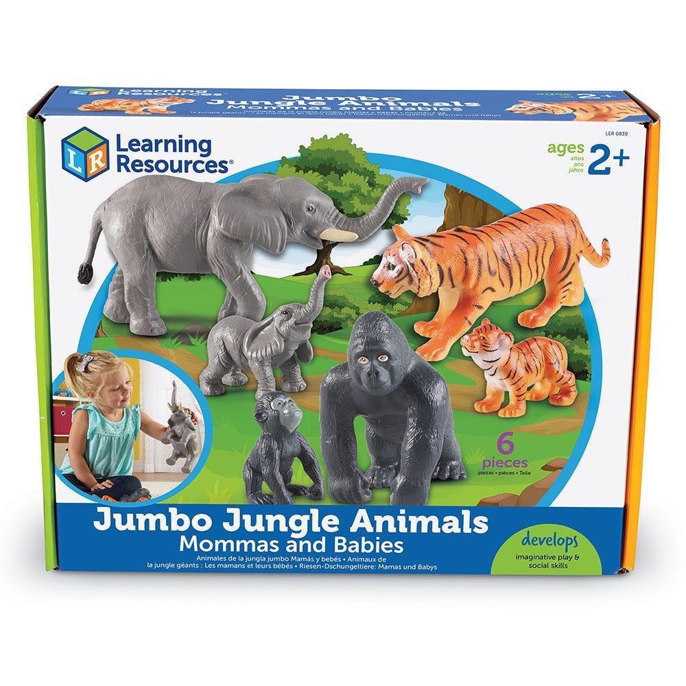 Learning Resources Bộ động vật rừng mẹ và con - Jumbo Jungle Animals Mommas &amp; Babies