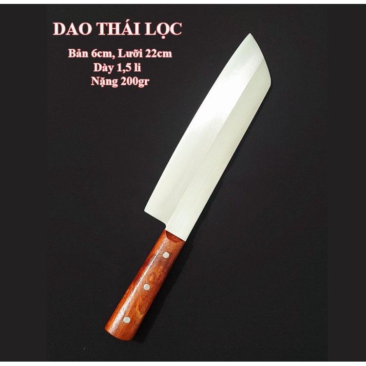 Dao nhà bếp Nhật chuyên thái thịt làm 100% từ thép trắng không gỉ chuôi gỗ