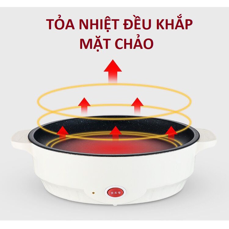 Chảo Chiên Nướng Chống Dính Mini Bằng Điện Đường Kính 26cm Kiểu Chuyên Dùng