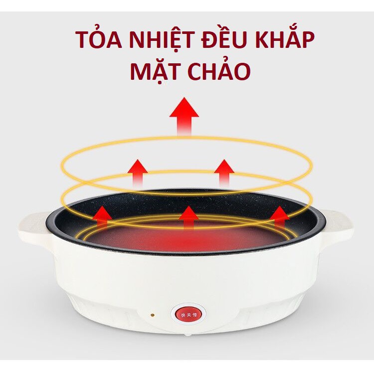 Chảo Chiên Nướng Chống Dính Mini Bằng Điện Đường Kính 26cm Kiểu Chuyên Dùng