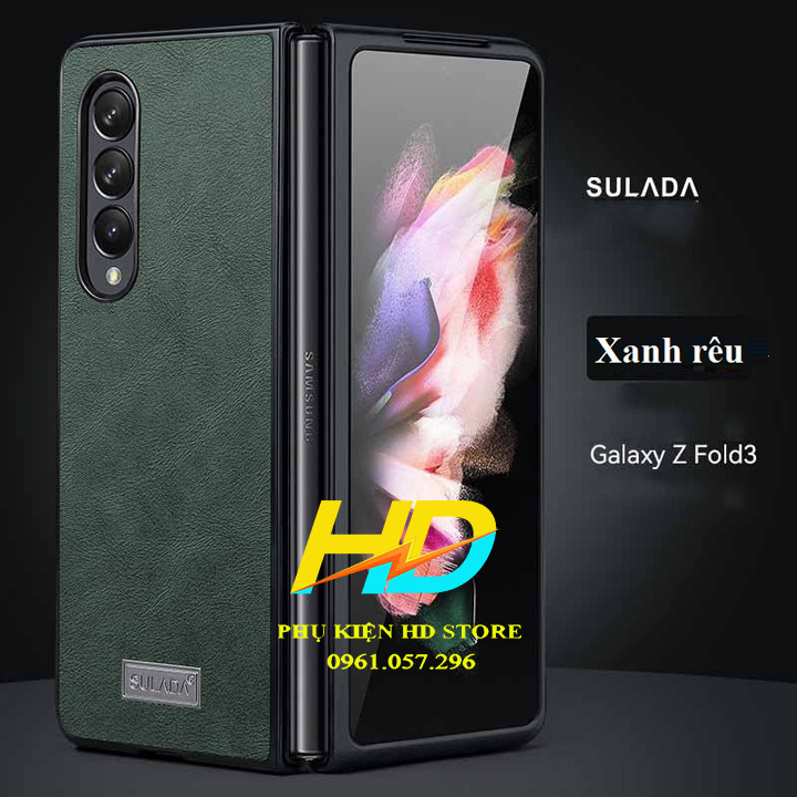 Ốp Lưng Da Dành Cho Samsung Galaxy Z Fold3 5G Chính Hãng SULADA Sang Trọng, Quý Phái - Hàng Chính Hãng