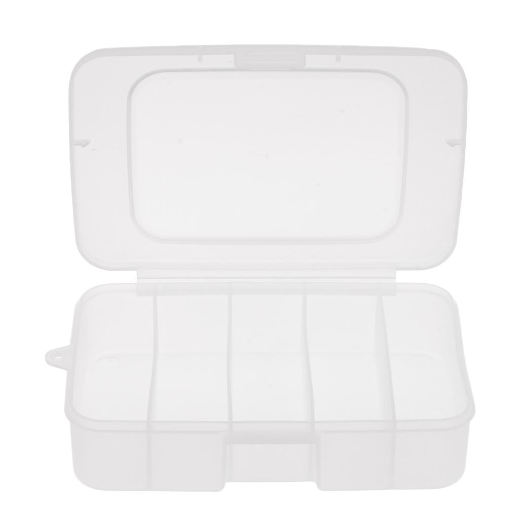 5 Compartments Waterproof Fishing Lure Bait Hook Tackle Box Storage Case