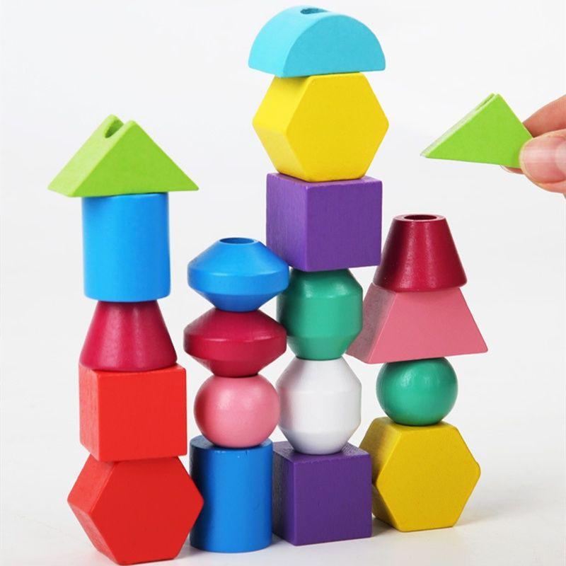 Đồ chơi khối xếp chồng lên nhau Treeyear hạtmin giáo dục theo phương pháp montessori