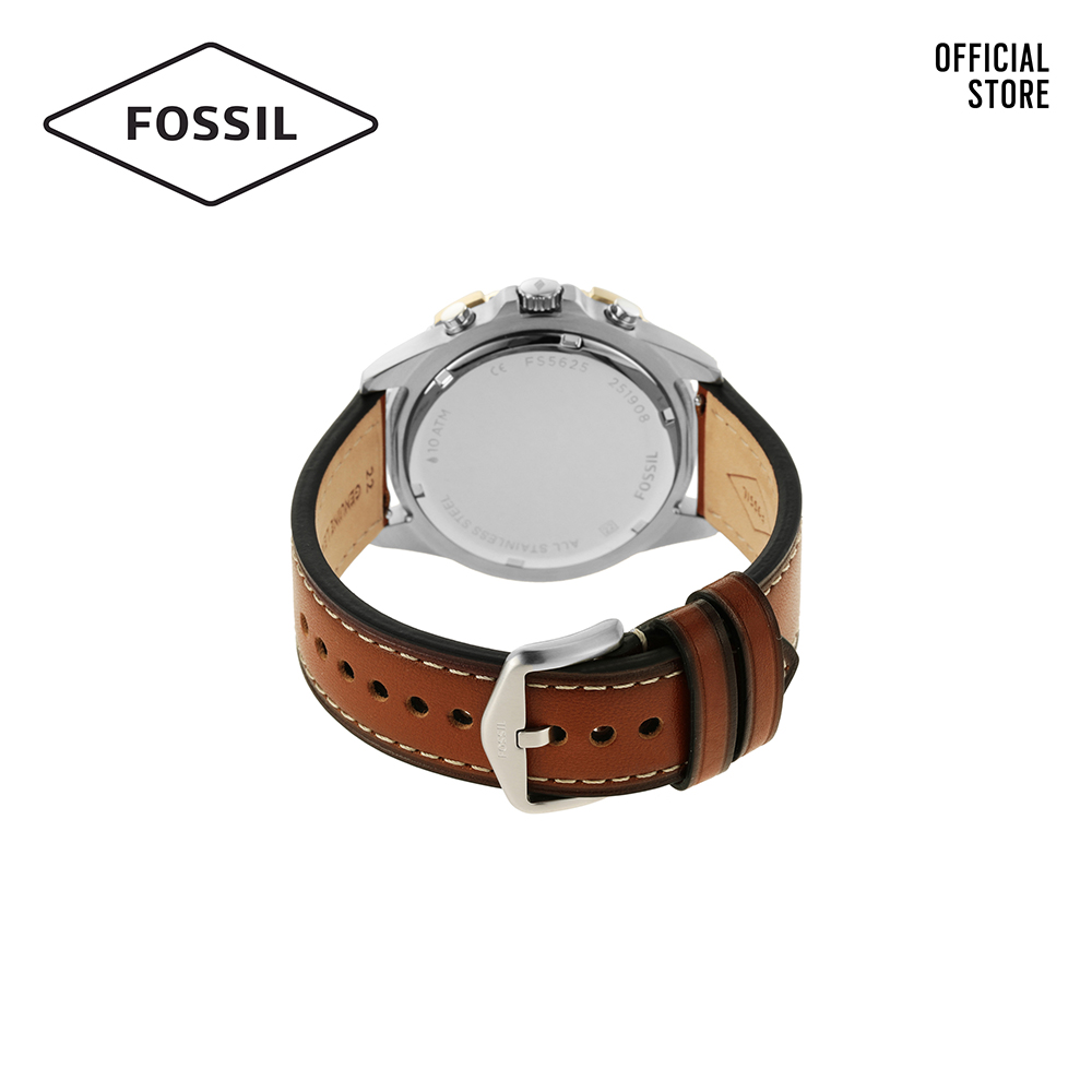 Đồng hồ nam FOSSIL Garret dây da FS5625 - màu nâu