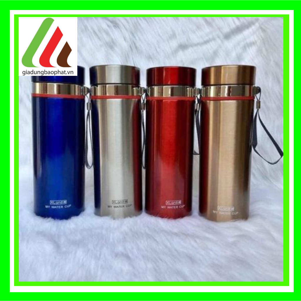 Bình giữ nhiệt inox 304 2 lớp chân không cách nhiệt my water cup màu sắc trơn sáng sang trọng tiện lợi 800ml 1000ml