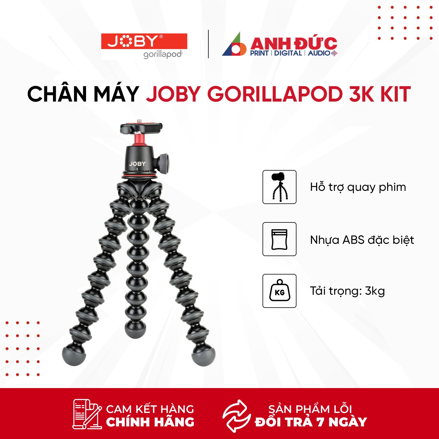 Chân máy Joby GorillaPod 3K Kit (Chính Hãng)