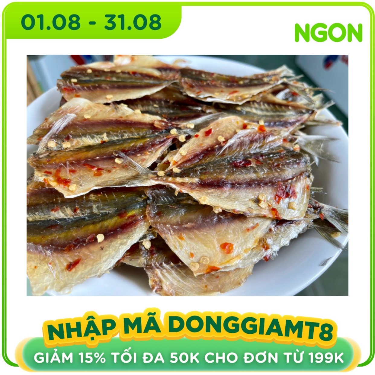 Khô Cá chỉ vàng tẩm - Gói 500g