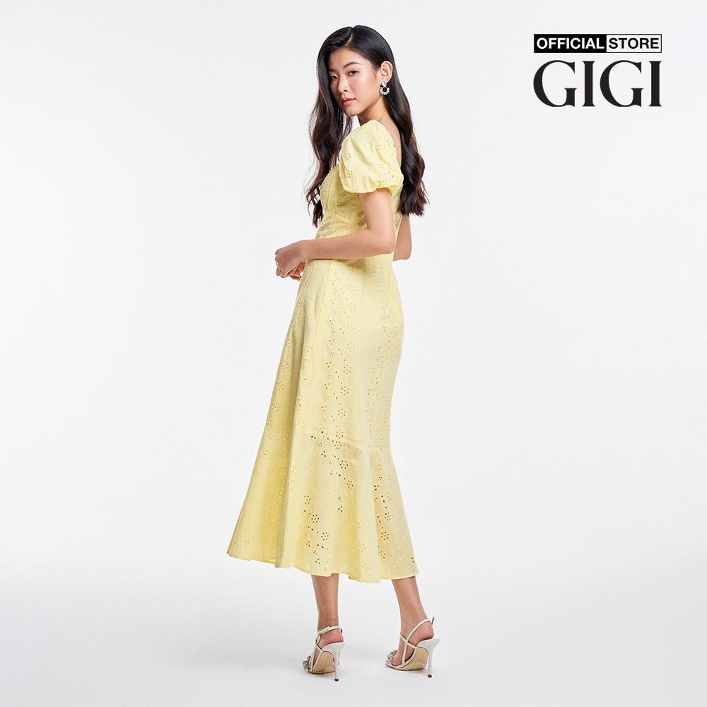 GIGI - Đầm midi cổ vuông tay ngắn thời trang G2102D233198