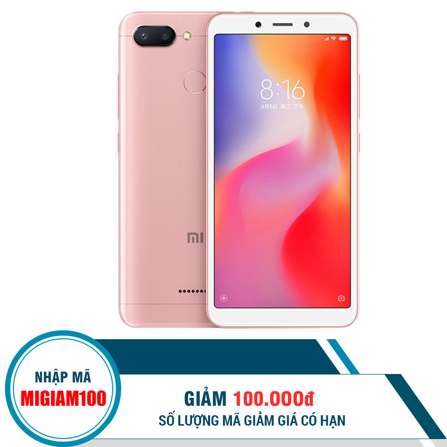 Điện Thoại Xiaomi Redmi 6 (3/32GB) - Hàng Chính Hãng