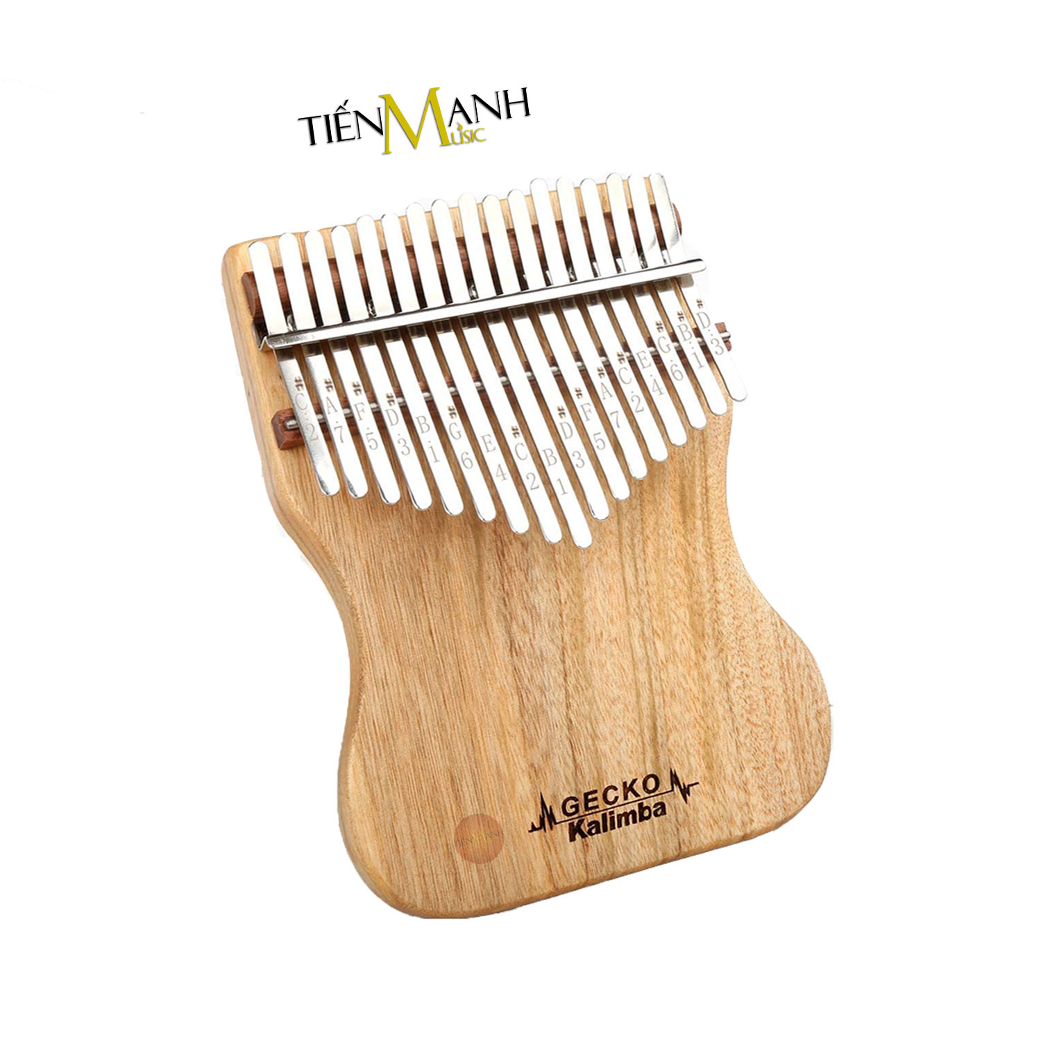 [Khắc Phím] Đàn Kalimba Gecko 17 Phím K17CAP (Gỗ Long Não Mbira Thumb Finger Piano 17 Keys) Hàng Chính Hãng - Kèm Móng Gẩy DreamMaker