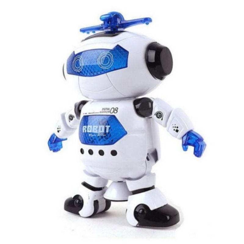 Đồ Chơi Rô Bốt Phát Nhạc Xoay 360 Độ
