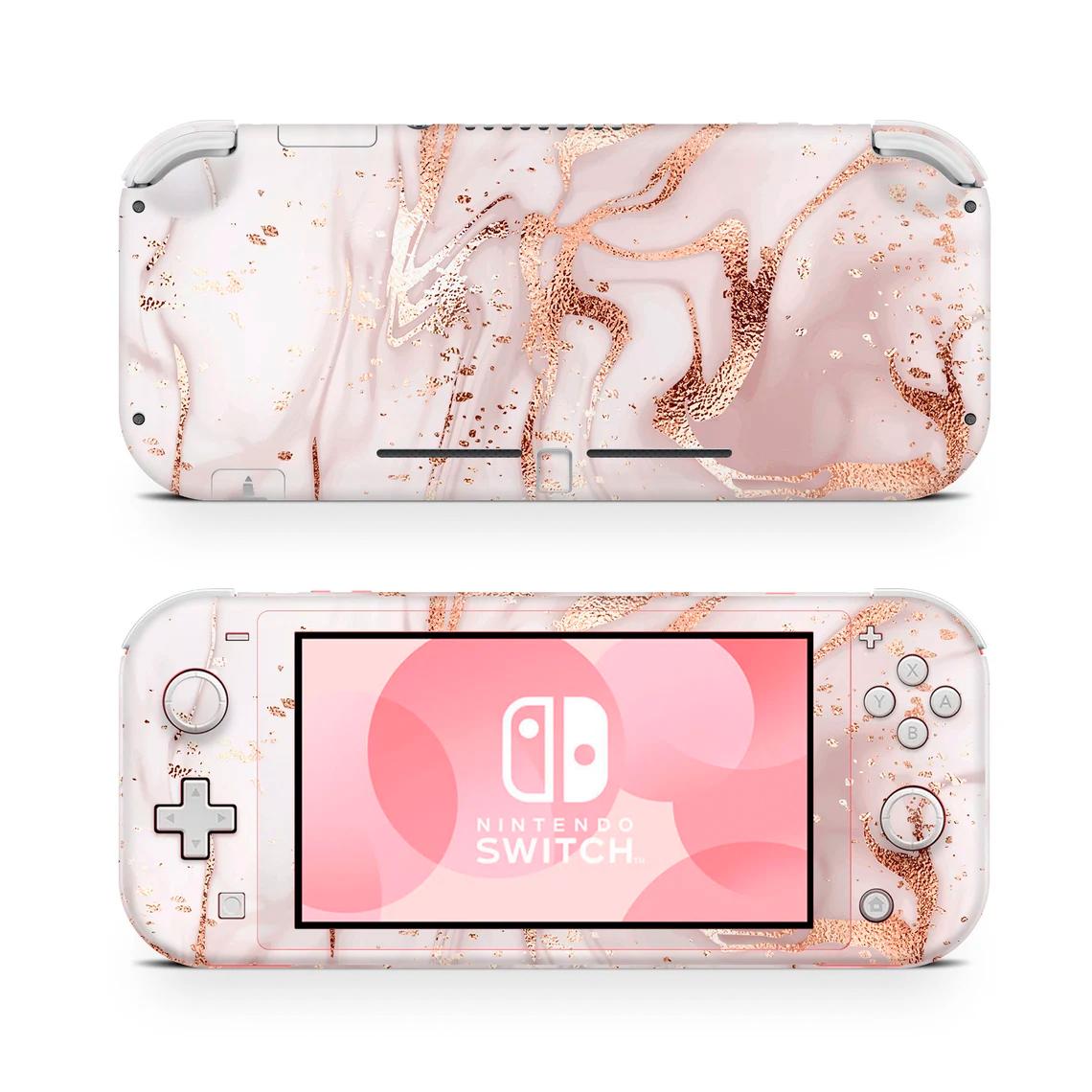 Skin decal dán Nintendo Switch Lite mẫu vân marble (dễ dán, đã cắt sẵn)