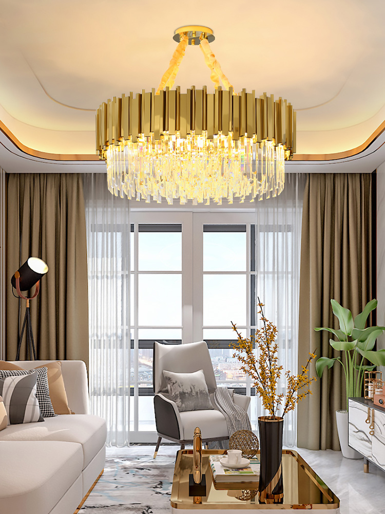 Đèn thả pha lê CROSI kiểu dáng hiện đại, sang trọng trang trí nội thất cao cấp.