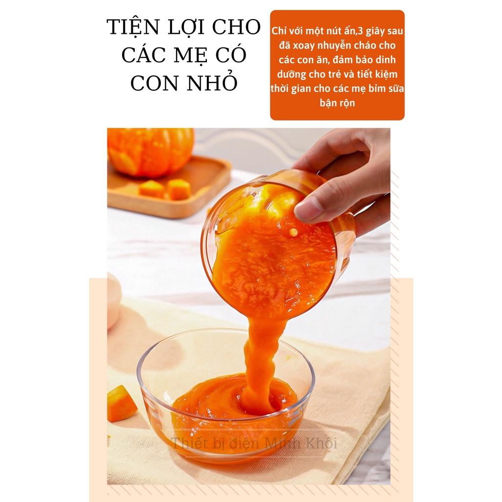 Máy xay đa năng, máy say tỏi ớt mini cầm tay, cháo ăn dặm dung tích 250ml