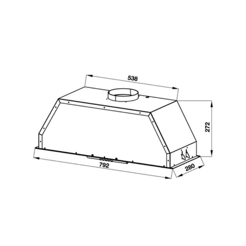 Máy Hút Mùi Âm Tủ Hafele HH-BI79A 533.80.038 - 630 m3/h - Hẹn Giờ Tắt - Hàng Chính Hãng