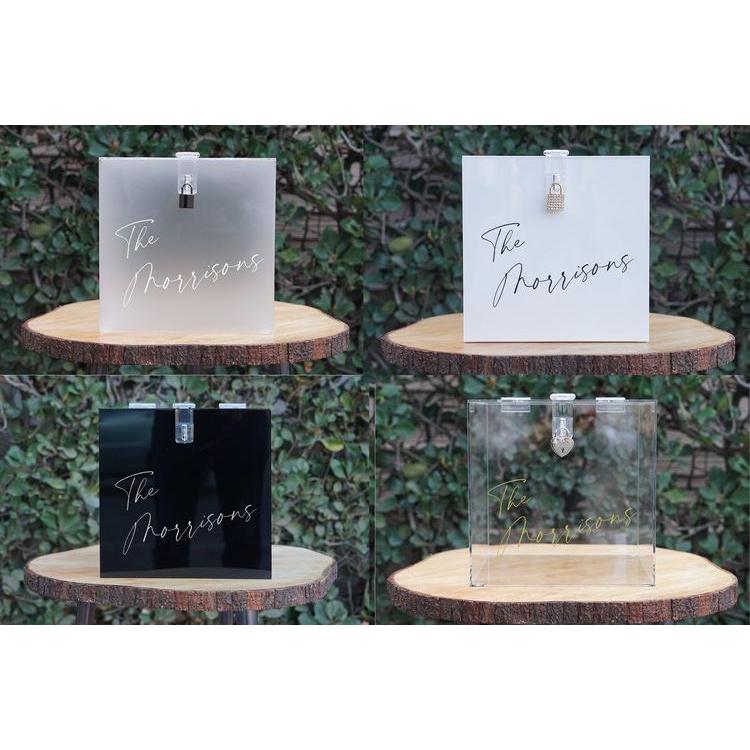 Hộp mica đựng bao thư tiệc cưới, hỏi, sinh nhật, hộp tip box, nhiều màu sắc, nhiều kích thước, thiết kế theo yêu cầu