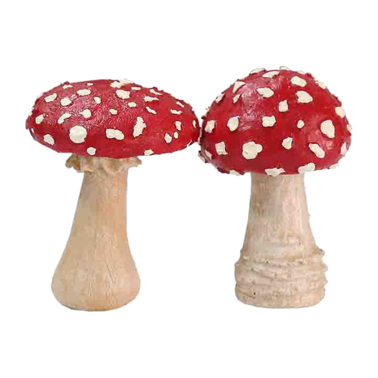 Mushroom Figure Yard Decoration Garden Ornament Durable Figurine for Fairy Patio