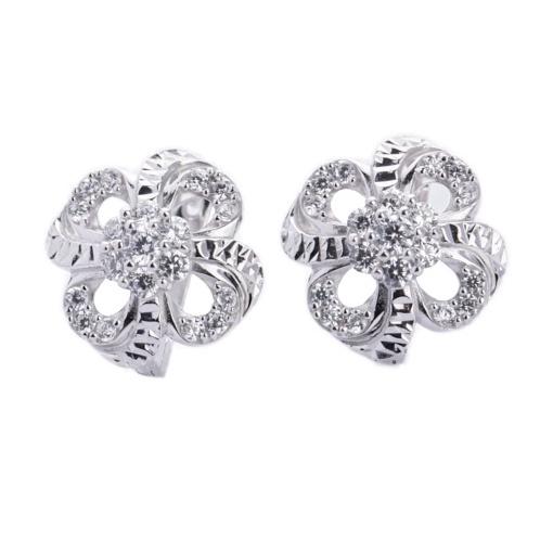 Bông Tai Nữ Bạc 925 Danny Jewelry Xi Bạch Kim Đính Đá CZ NI4GZ026