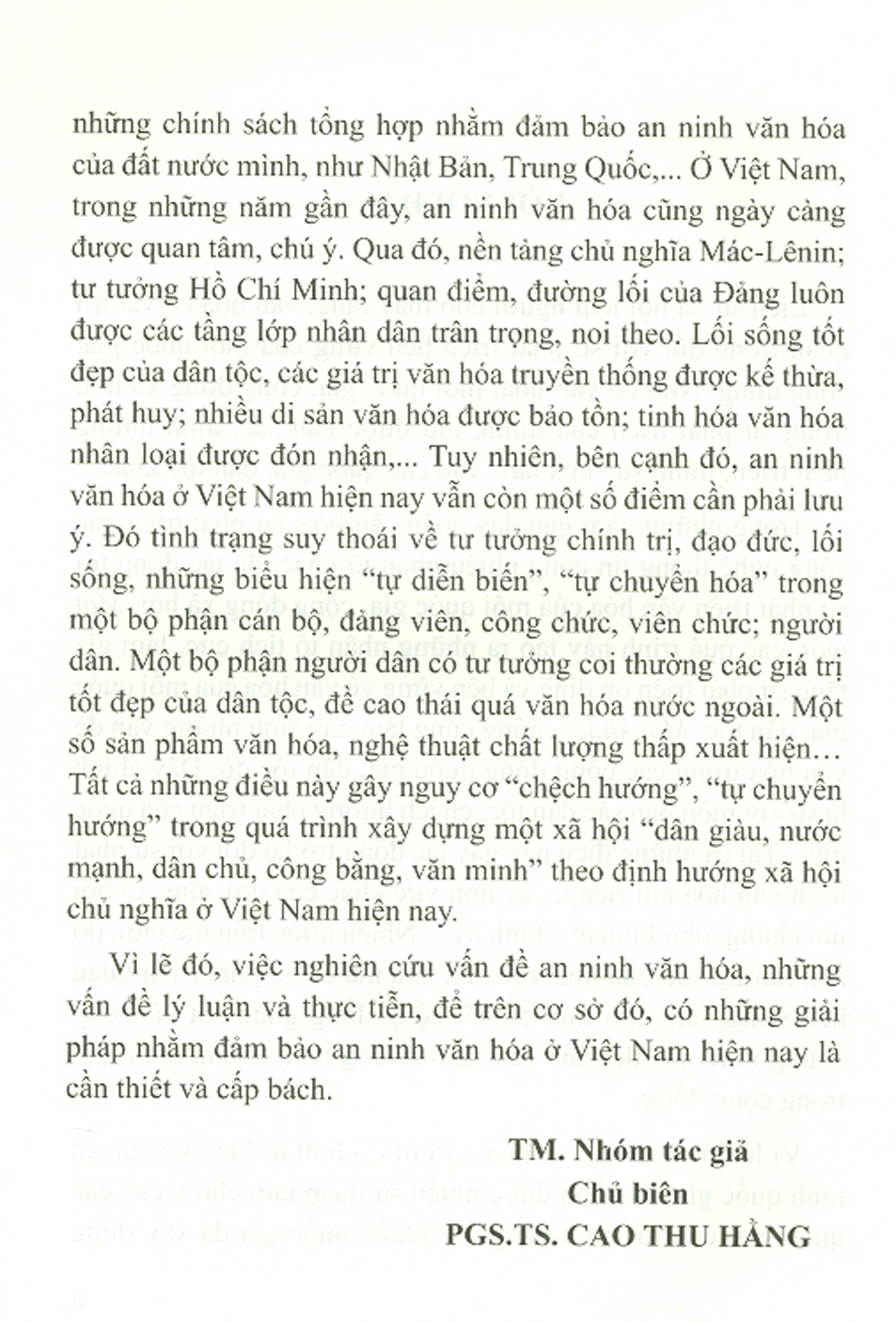 Một Số Vấn Đề Về Lý Luận Và Thực Tiễn Về An Ninh Văn Hóa ở Việt Nam Hiện Nay (Sách Chuyên Khảo)