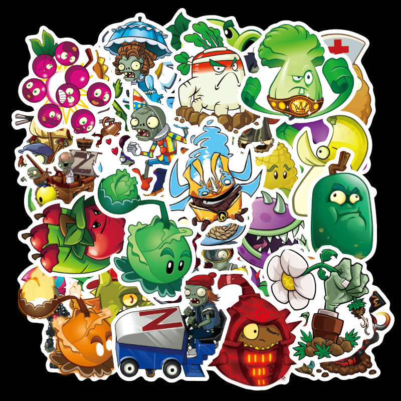 Sticker 50 miếng hình dán Plant VS Zombies