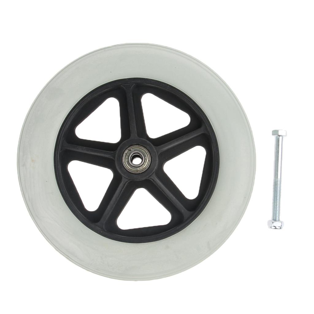 Wheelchair Mobility Aids Front Castor Replacement Wheel, Solid Tyre, 8 inch