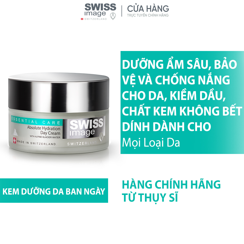 Kem dưỡng ẩm bảo vệ da ban ngày dành cho mọi loại da Swiss Image Absolute Hydration Day Cream 50ml