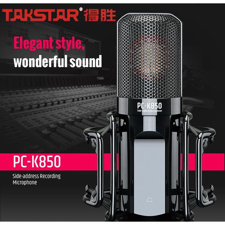 MICRO TAKSTAR PC-K850 Thu Âm Livestream Hát Karaoke Cao Cấp chuyên nghiệp - Hàng Chính Hãng