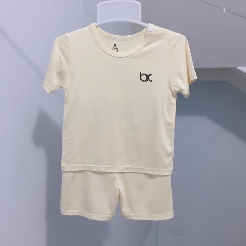 Bộ ngắn tay cài vai thun lạnh hiệu Bé xíu Bexiu cho bé trai bé gái chất mềm mịn mát