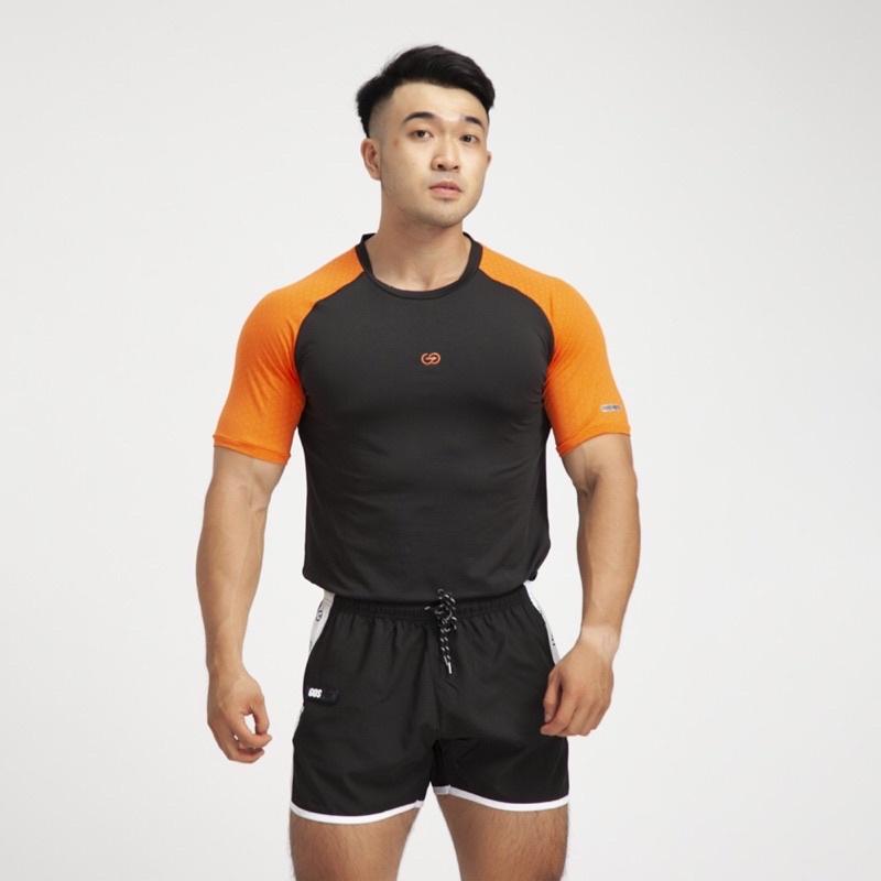 Áo gym, áo thun nam thể thao co giãn GOS Strong + Tặng quần trong nam