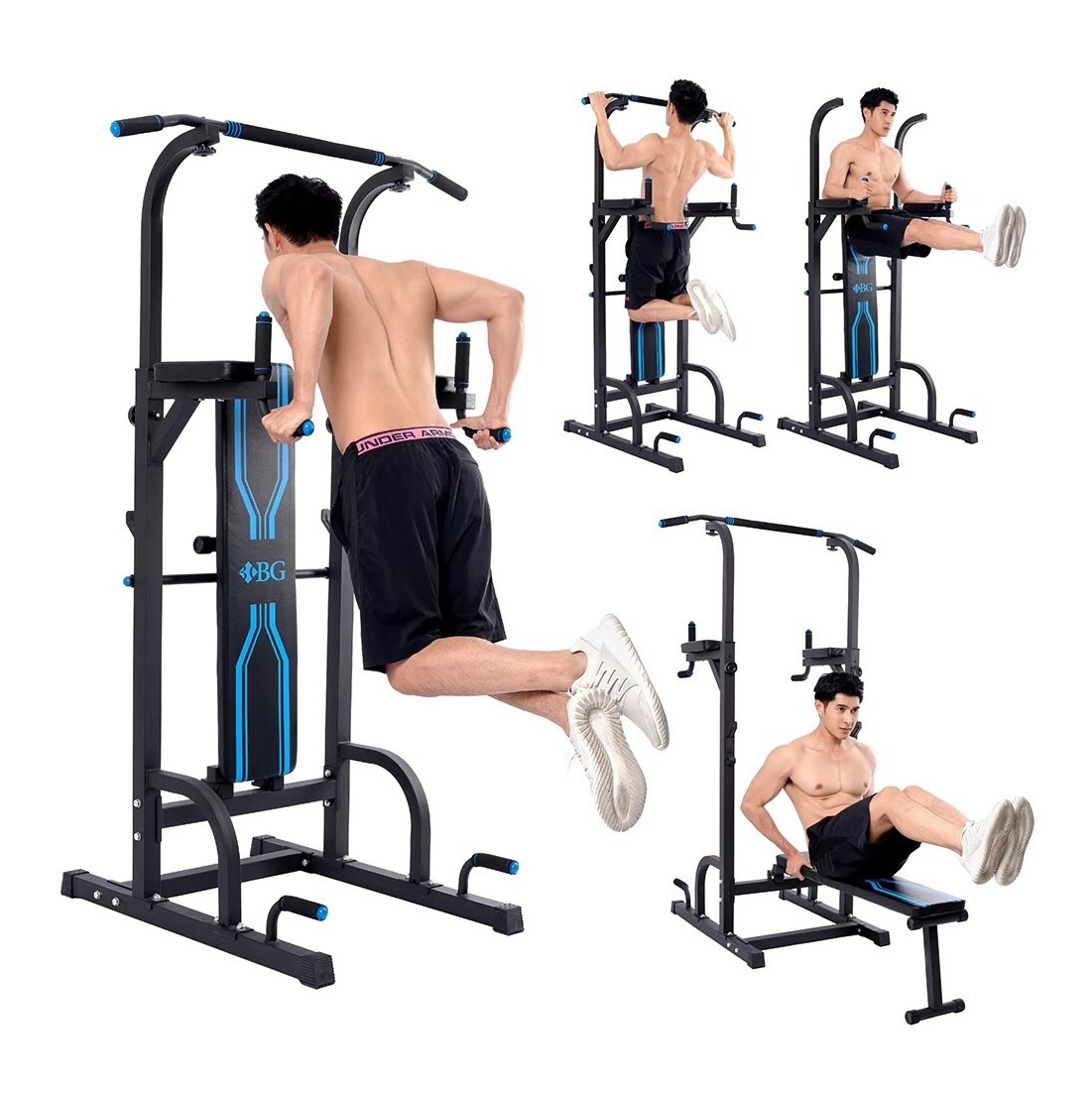 Giàn Xà Đơn,Xà Kép Thiết Bị Tập Luyện Máy Tập Tổng Hợp Tay Vai Bụng BG DB-001 CHIN- Đen
