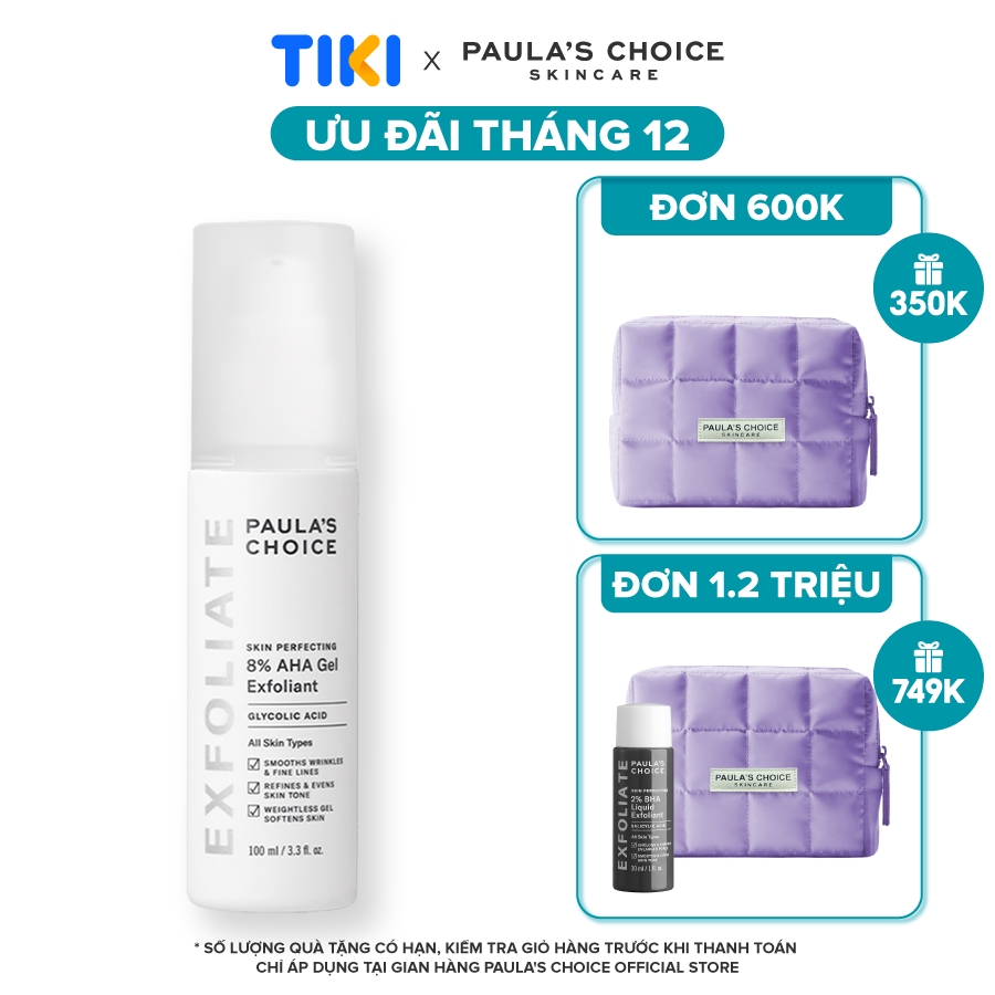 Gel Tẩy Tế Bào Chết Làm Mềm Và Sáng Mịn Da Paulas Choice Skin Perpecting 8 Aha Gel Exfoliant 100Ml 1900