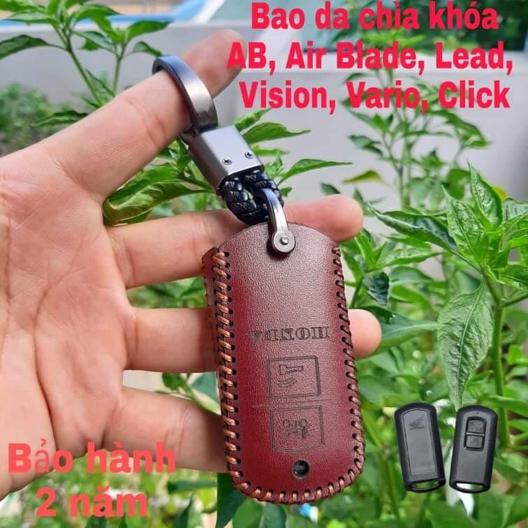 Bao Da Chìa Khóa Xe Máy Honda Da Bò Nhập Khẩu ITALIA, Khắc Tên, Số ĐT Chủ Xe