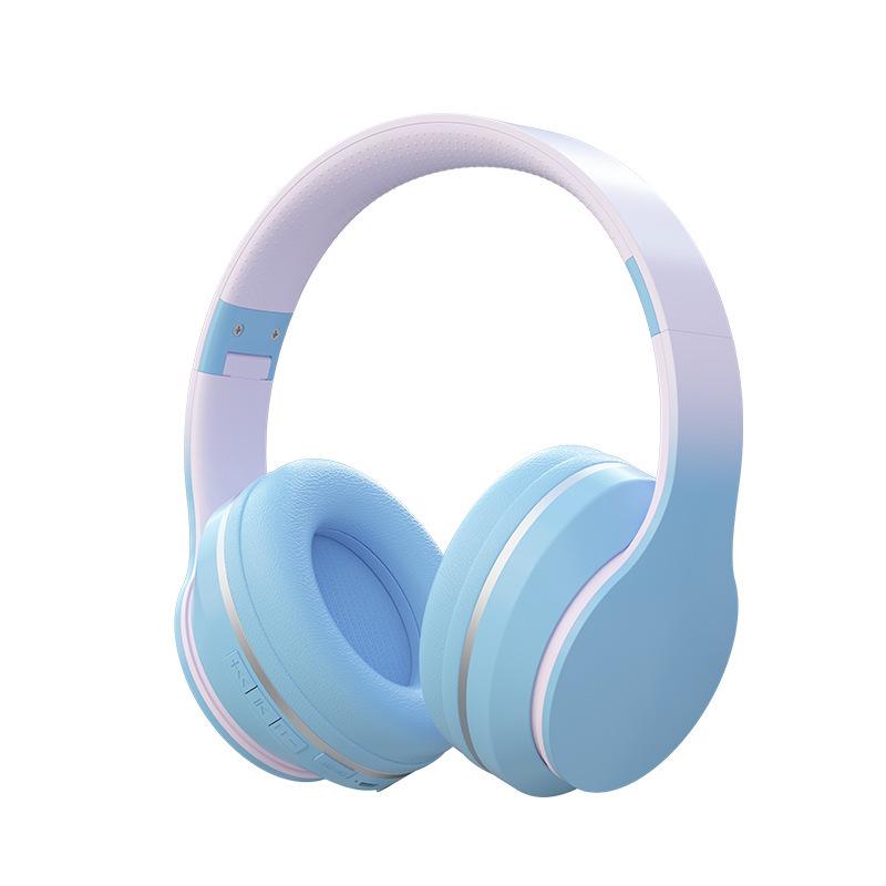 Ưu đãi đặc biệt mới tai nghe bluetooth đeo đầu không dây màu gradient pin lớn thời lượng pin siêu dài tai nghe chơi game chống ồn