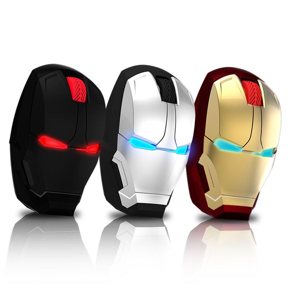 Thoáng Mát Không Dây Iron Man Chuột Chuột Ergonomic 2.4G Di Động Máy Tính Di Động Click Quang USB Thu Dành Cho Máy Tính Xách Tay Máy Tính Mac quyển Sách