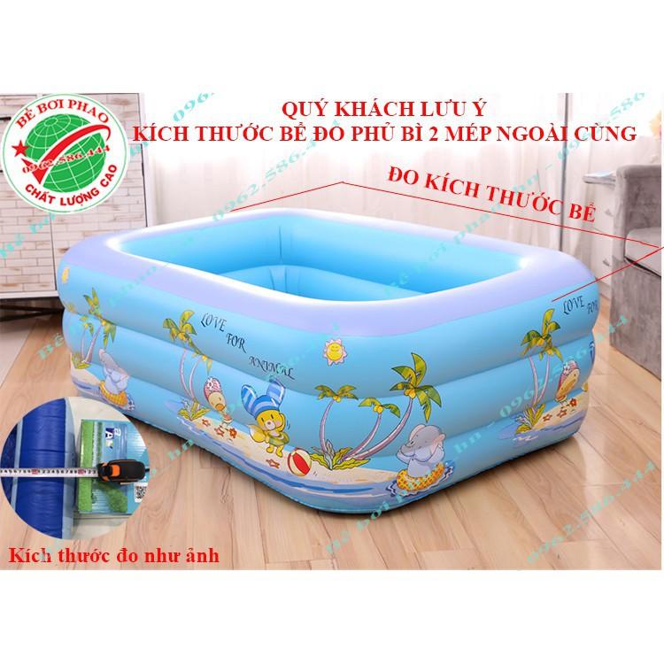 Bể bơi phao cho bé kích 1m8  và 2m1 - 3 Tầng, bể bơi bơm hơi có đáy chống trơn