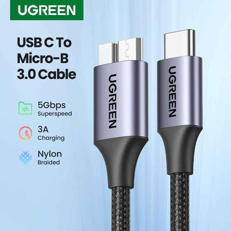 Ugreen UG15232US565TK 1M Màu Xám Cáp chuyển USB type C sang Micro B - HÀNG CHÍNH HÃNG