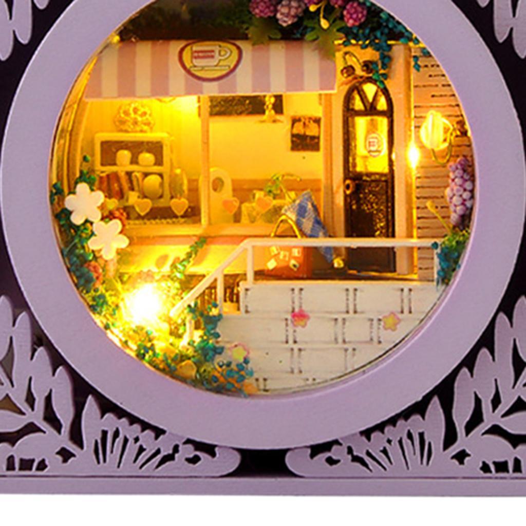 Dollhouse with Furniture Set Model House Handcrafts for Friends A