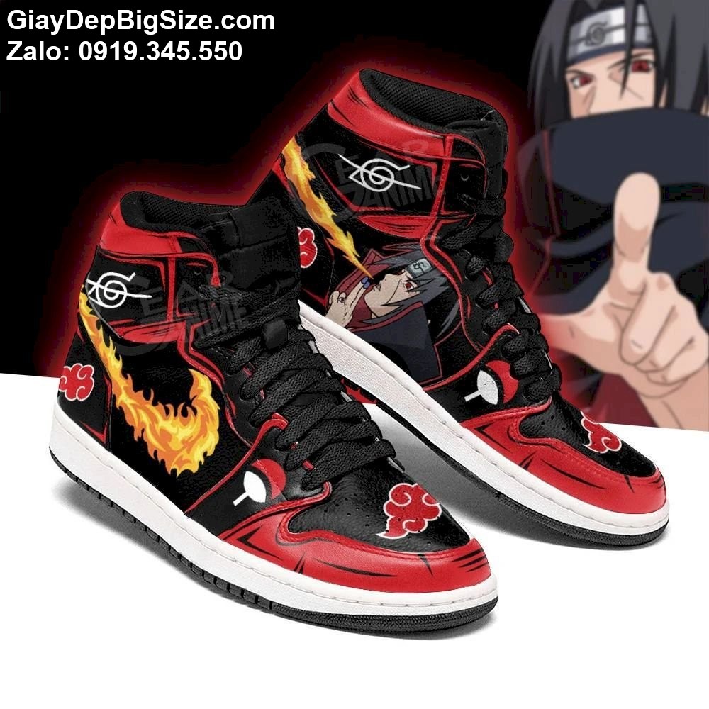 Giày thể thao custom nhân vật anime cỡ lớn 45 46 47 48. Big size custom sneakers for wide feet (One Piece, Naruto...)