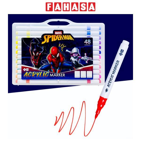Bộ 48 Bút Màu Acrylic Marker Đầu Brush - Spiderman - iiGEN IG3007