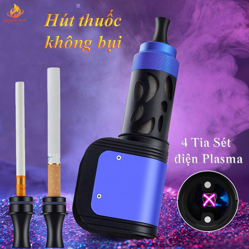 Phụ kiện hút thuôc la kiêm bật lửa điện plasma 4 tia tích hợp gạt tàn thuốc tiện lợi