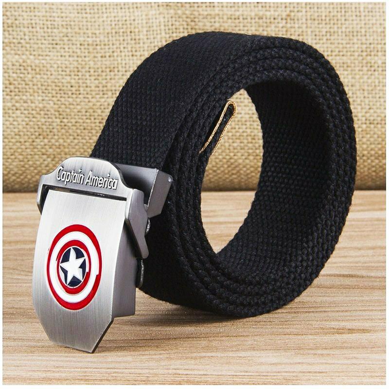 Dây nịt lính vải bố_Mặt Captain Khóa luồn kẹp chắc chắn, tiện dụng_Dây lưng Nam vải Canvas siêu bền, nổi bật