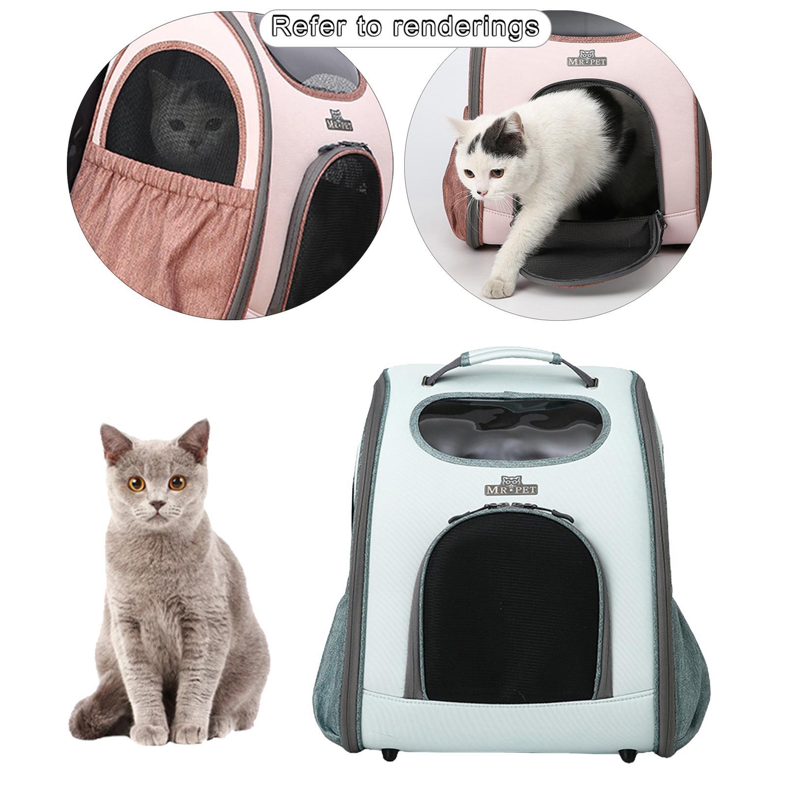 Breathable Pet Dog&Cat Carrier Backpack Shoulders Bag Zipper Cage