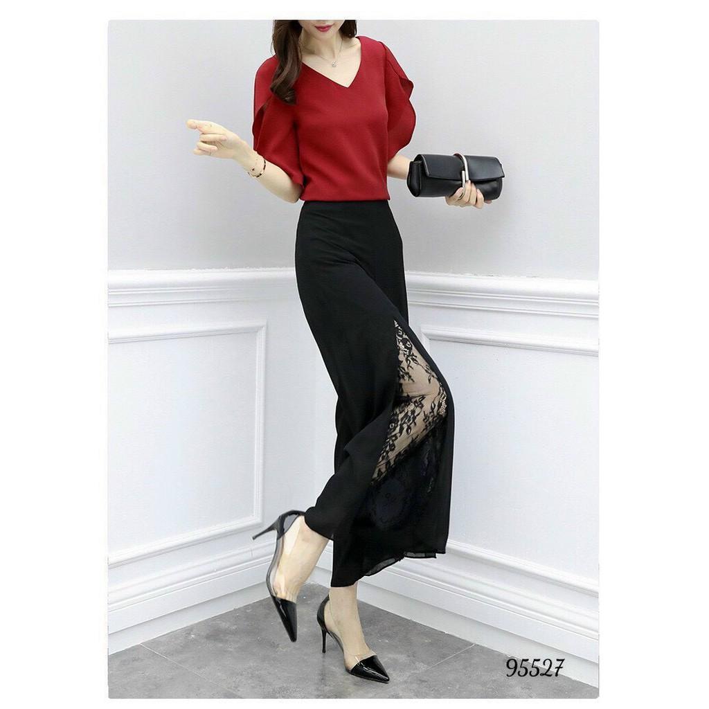 SET COTTON LẠNH,QUẦN CÓ DÂY KÉO,THIẾT KẾ HỌA TIẾT TRƠN NHƯNG KHÔNG KÉM PHẦN SANG TRỌNG