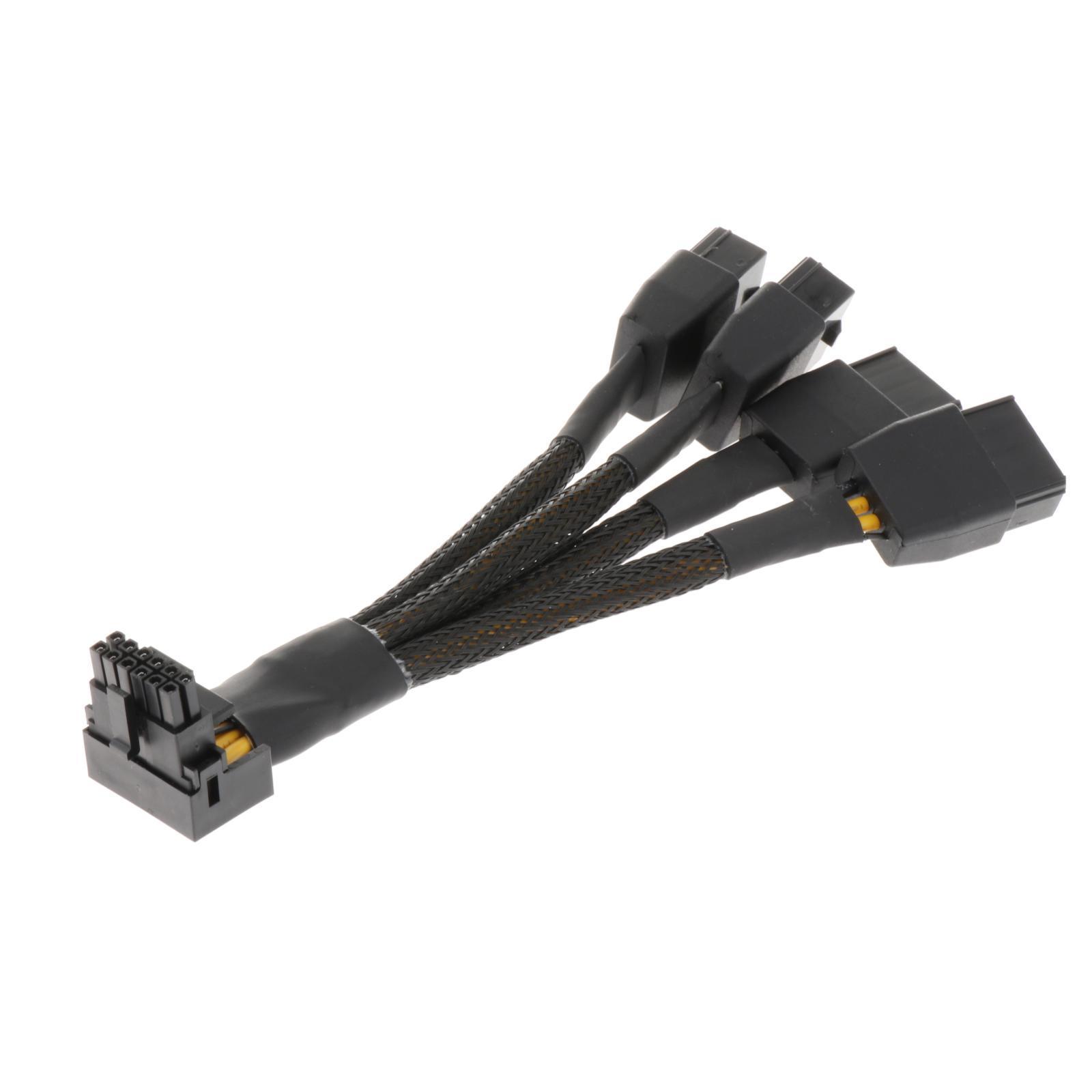 Pci-E 5.0 Extension Cables extenders 4x8 Pin to 16Pin Game for Graphics Card