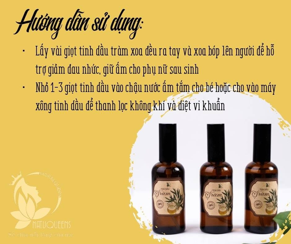 Dầu Tràm  NatuQueens Cho Mẹ và Bé (50Ml &amp; 100ML)