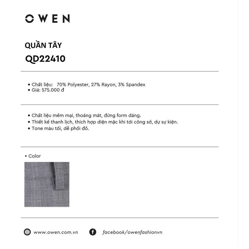 OWEN - Quần âu nam Owen dáng ôm màu xám 22410