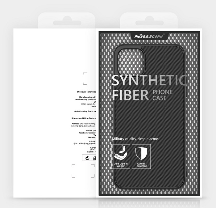 Ốp lưng dành cho iPhone 11 Pro vân carbon chính hãng Nillkin Synthetic Fiber