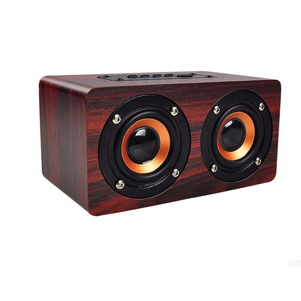 Loa Bluetooth vân gỗ HIFI Stereo Speaker