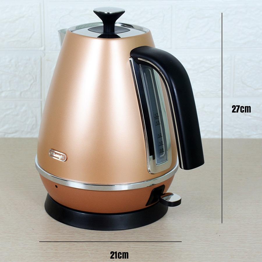 Ấm đun nước siêu tốc Delonghi KBI2001.CP/BK/W